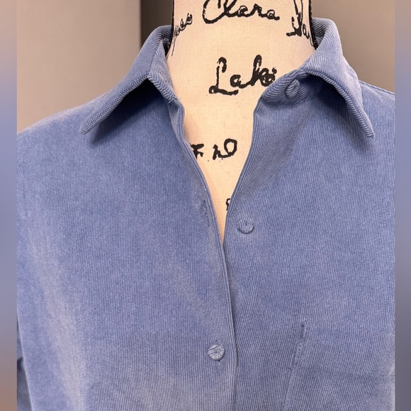 Zara Light Blue Textured Top - Picture 3 of 13